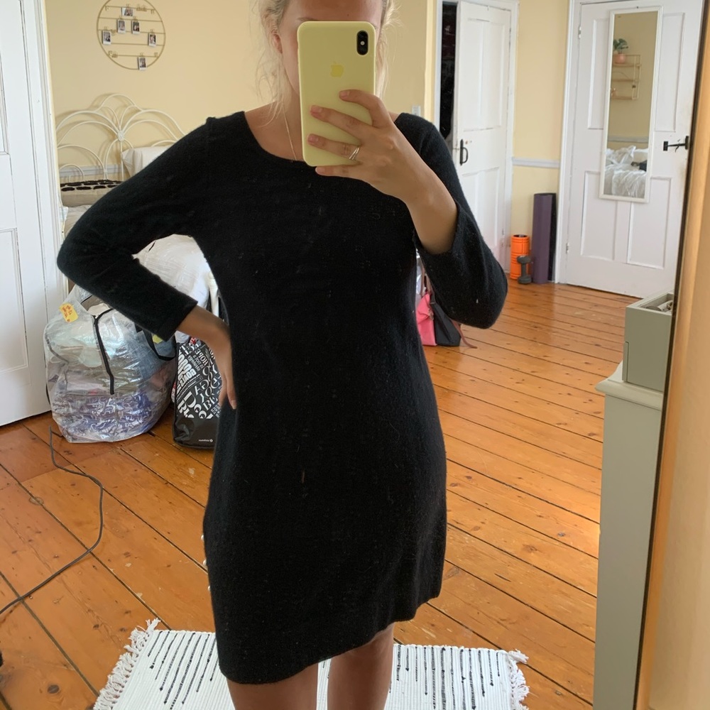 Cortland Park Cashmere Dress with Pearl Detailing